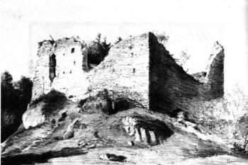 kresba dolního hradu Antonína Djuračky z počátku 20. století ( © A. Djuračka)