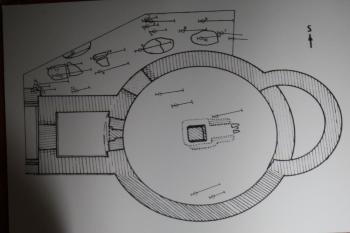 Půdorys Pustiměřské rotundy (© Luděk Vláčil, 02/2015)