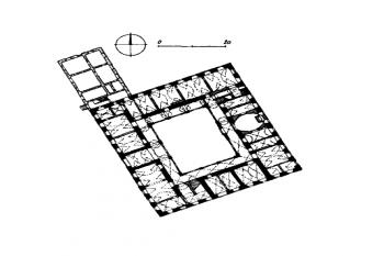 půdorys přízemí ( © M. Plaček: Hrady a zámky na Moravě a ve Slezsku, Libri, Praha 1996)