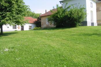 pohled na vyvýšené jádro tvrze z místa jižního příkopu (© D Dohňanský, 06/2015)