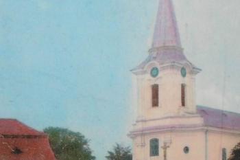 historický pohled na bývalou náves s kostelem a farou na poč. 20. století ( © Ondřej Štěpánek 11/2006)