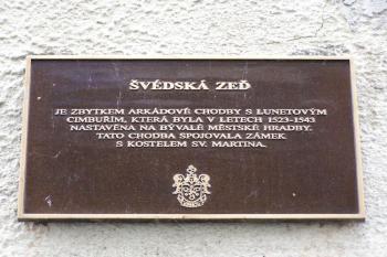 Informační cedulka na Švédské zdi ( © Jan P. Štěpánek 11/2006)