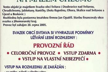 Provozní řád rozhledny (© Michal Kupsa, 12/2005)