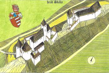 hrad Skála podle M. Novobilského (© jan heřman, 03/2012)