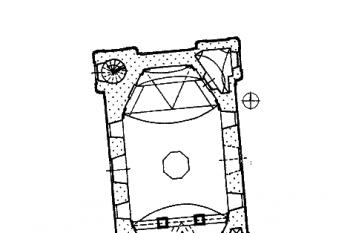 půdorys kaple ( © B. Samek: Umělecké památky Moravy a Slezska, část 2. [J/N], Academia, Praha 1999)