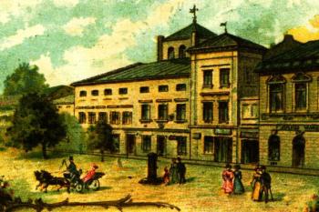 Zámek na pohlednici z roku 1898 ( © Muzeum Śląska Cieszyńskiego, Cieszyn)