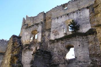 Torzo stěny paláce horního hradu ( © Jan P. Štěpánek 09/2007)