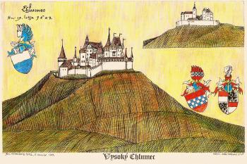 rekonstrukce hradupodle J. Herouta , dobové vyobrazení 17.století (© jan heřman, 02/2012)