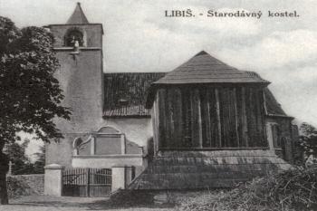 kostel od jihu na pohlednici z r. 1930 (© Aleš Novák: Neratovice a okolí na starých pohlednicích, Baron, Hostivice 2007)