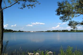 celkový pohled na hladinu přehrady Olešná ( © Jan P. Štěpánek 08/2011)