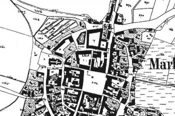 Bavorov na mapě stabilního katastru z r. 1837 (© Města a městečka v Čechách, na Moravě a ve Slezsku (K. Kuča))