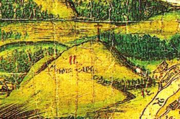 Lysá hora na vzácné Mapě hukvaldského panství z přelomu 17. a 18. století ( © Muzeum Beskyd ve Frýdku-Místku)