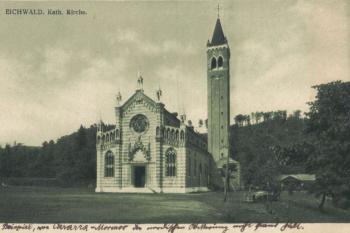 Kostel v Dubí u Teplic - pohlednice z počátku 20.století (soukr.sbírka IvoR) (© ???)