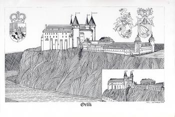 hrad Orlík  na konci 18. století (© jan heřman, 02/2012)