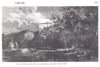 Orlík - pohled od západu (© A Levý, cca 1900)
