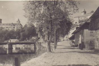 Rožmberk - Pohlednice z první pol. 20.století (soukr.sbírka IvoR) (© J.Seidel - Krumau u Prachatitz)