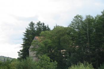 pohled z hráze rybníka - od západu (© Anna Hladíková, 8/2008)
