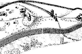 Stav kolem roku 1200 ( © PhDr. M. Šolle, CSc)