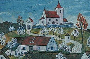 Kostel sv. Václava na kresbě Josefa Lady (Josef Lada)
