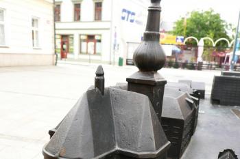 zmenšenina kostela na modelu města na Dolním náměstí ( © Jan P. Štěpánek 07/2008)