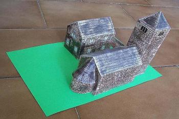 Model kostela sv. Jiří v možné románské podobě, pohled ze severu (© Dominik Šipr, 06/2007)