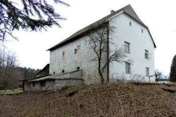 celkový pohled na tvrz z příkopu (© Jan P. Štěpánek 02/2014)