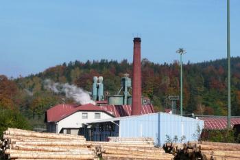 pohled na bývalou Arcibiskupskou pilu od železniční trati ( © Jan P. Štěpánek 10/2008)