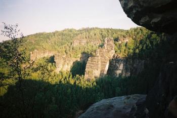 Frienstein - traverzová cesta k Idagrotte (© Pavel Jarý,   07.07.2003)