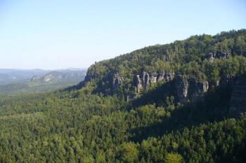 Frienstein - výhled do okolí od jeskyně Idagrotte (© Pavel Jarý,  24.09.2006)