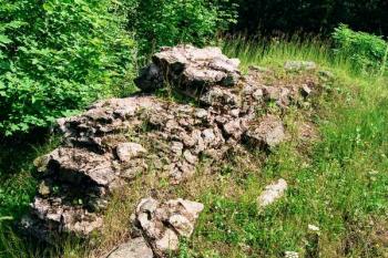 Dobřany fragment zdi paláce ( © Tomáš Šimůnek 7/2004)