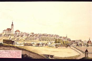 Město na obr. I.A.Venuta z roku 1811 (© Ing. Karel Kubín, 09/2017)