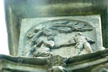 Kaplička s výjevem zavraždění  jezuity Burnatia (© Milan Caha, 07/2007)