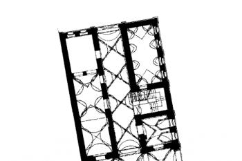 půdorys přízemí ( © Rostislav Peter (in Karel Kibic: Významní architekti českého baroka jako autoři radnic, Umění XXXIX/1, Academia, Praha 1991))