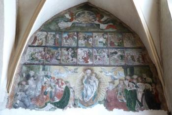 Velká nástěnná malba Panny Marie (© František Kinař, 08/2014)