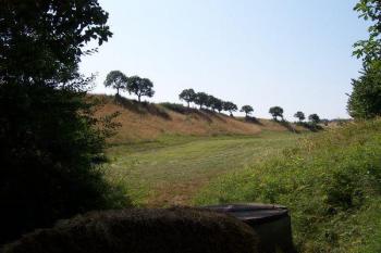 Seloutky - Pohled od studánky na Žlibek, nad kterým stávala tvrz (© Ivo Rozehnal, 08/2007)