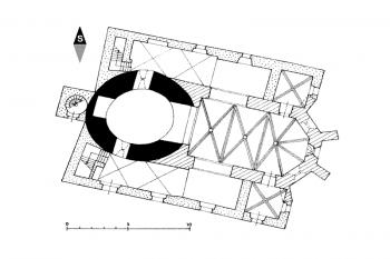Kostel sv. Barbory (Samek B., Umělecké památky Moravy a Slezska 2, [J/N], Academia, 1999, str. 576, obr. 264)