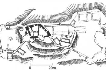 půdorys hradu ( © Architektura gotycka, 1995 (in Leksikon zamkow w Polsce, Arkady, Warszawa 2003))