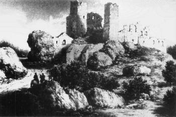 zřícenina hradu v polovině 19 století ( © Napoleon Orda)