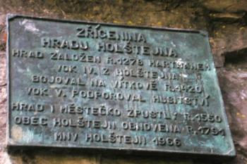 informační cedule u jeskyně Hladomorna pod hradem ( © Ondřej Štěpánek 08/2007)