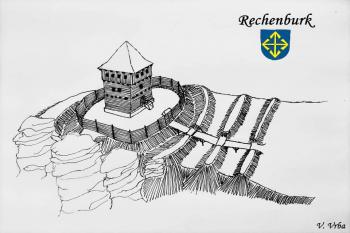 Hmotová rekonstrukce hradu Rechenburk (© Vítek Vrba 11/2021)