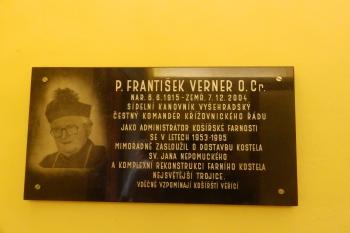 Pamětní deska P. Františka Vernera (© Johannes Cladis, 07/2017)