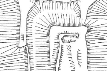 půdorys hradu ( © M. Beková, J. Slavík podle F. Musila a L. Svobody (in M. Beková, J. Slavík: Divadlo na hradě Skuhrově a jiné drobnosti, kol.: Castellologica bohemica 7, AÚ AV ČR, Praha 2000))