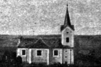 kostel od severu na počátku 20. století (© Antonín Podlaha: Posvátná místa království Českého; Díl 3., Vikariáty: Kralovický, Vlašimský a Zbraslavský, Dědictví sv. Jana Nepomuckého, Praha 1909)