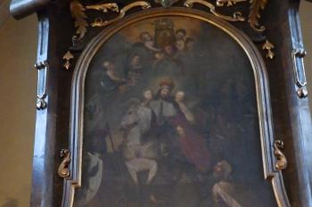 Detail obrazu sv. Václava na hlavním oltáři (© Johannes Cladis, 12/2014)