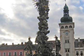 Barokní sousoší Nejsvětější Trojice ve Fulneku ( © Pavel Vítek 11/2007)