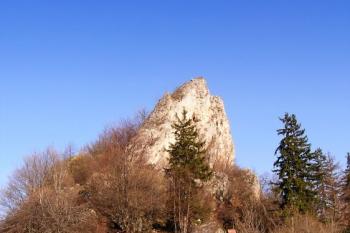 pohled od západu na ukončení Lednického bradla ( © Jan P. Štěpánek 02/2008)