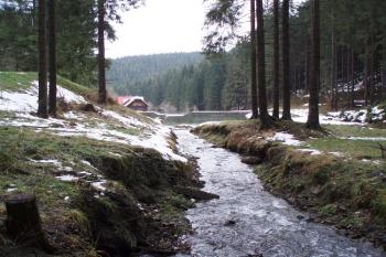 Říčka Bílá Ostravice vtéká do Bedřichova klausu ( © Jan P. Štěpánek 11/2007)