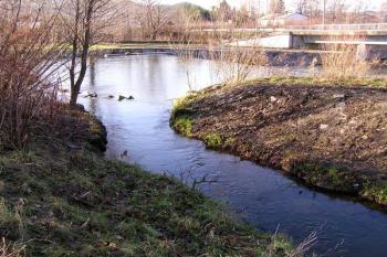 začátek Prženského mlýnského náhonu ( © Jan P. Štěpánek 12/2007)