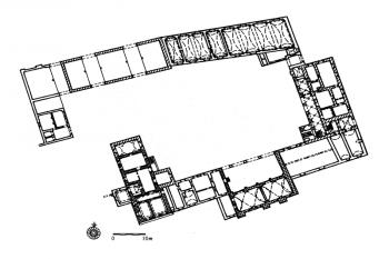 Půdorys přízemí ( © Encyklopedie českých tvrzí, 2. díl., Argo, Praha 2000)