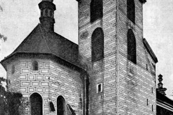 kostel od severovýchodu na počátku 20. století (© Pavel Zany Komárek 12/2012)
